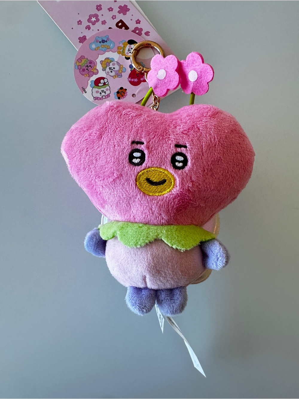 BTS BT21 Full Size Butterfly Tata Plush Keychain Charm